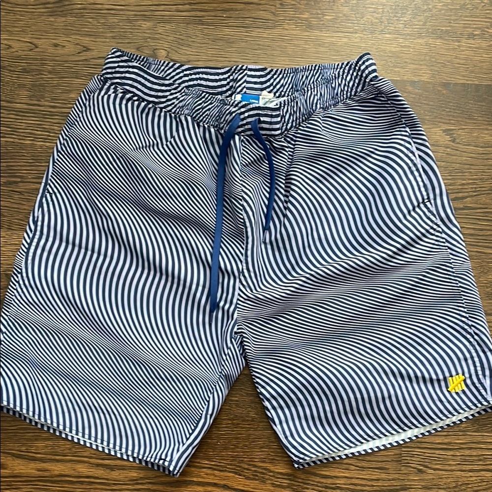 UNDFTD (Undefeated) Men's Blue Striped Swim Shorts